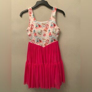 Women’s Activewear Mesh Tank Dress Princess Snow Globes
